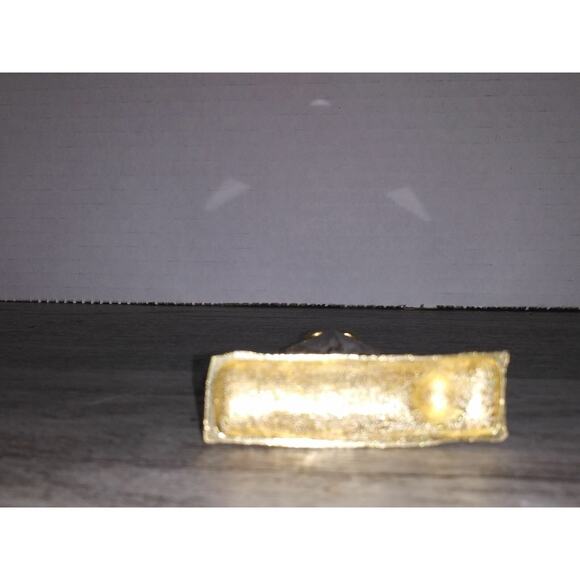 Crystal Owl 2 1/4" Figurine Miniature on Gold Tree Branch Faceted Excellent Bird - Picture 5 of 5